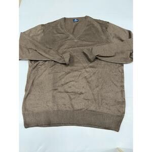 Cetinkaya Mens Sweater Jumper SIZE XL Brown Vneck